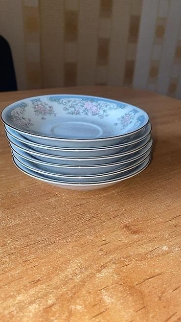 Nəlbəkilər, 6 ədədli dəst, rəng - Mavi, Farfor — 1