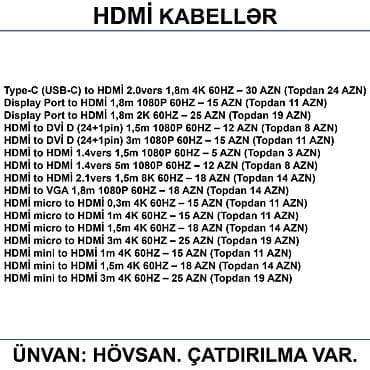 x96 mini android tv box ram rom: HDMİ DVİ VGA Display Port Type-C USB Kabellər 📍Ünvan: Bakı şəh — 7