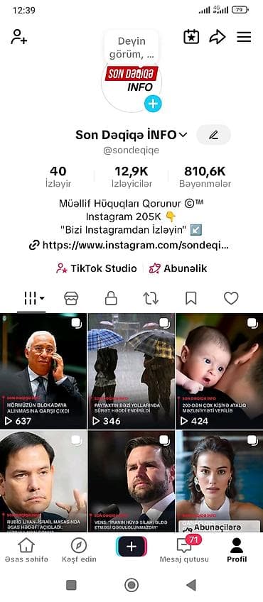 bs hesab satışı: 🔥 TikTok səhifəsi satılır – REAL İzləyicilər 📱 Platforma: TikTok 👥 — 1