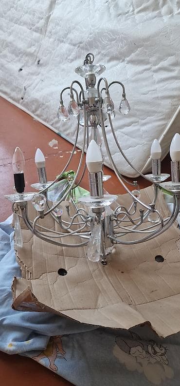 elektrikli saat: Çılçıraq, 5 lampa, Metal — 3
