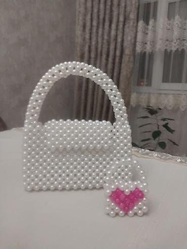 сумка из бусин своими руками: Muncuqla toxunmuş əl işi çanta dəsti - Material: parlaq inci effektli — 2