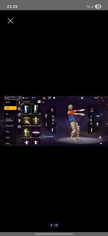 27 5: Free Fire oyun hesabı - Profil səviyyəsi: 66 - UID: 1732034549 - — 3