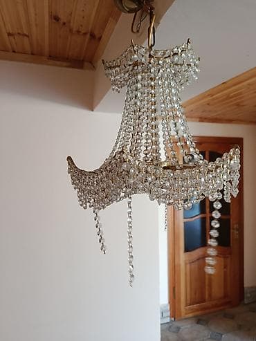 lyustrlar: Çılçıraq, 10 və daha çox lampa, Xrustal — 3