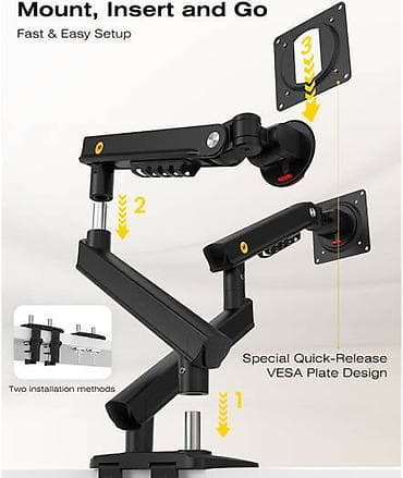 manitor komputer: Monitor ARM NB Ergonomic A5C Dual - iki monitor üçün nəzərdə tutulmuş — 7