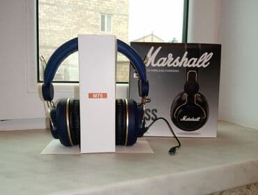 səs yazma proqramı: Новый Беспроводные (Bluetooth) Наушники, Marshall, цвет - Голубой — 2