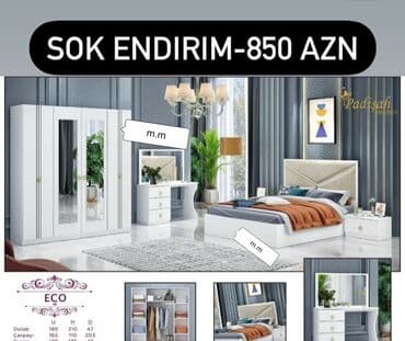 işlenmiş metbex mebeli gence: 2 təknəfərlik çarpayı, Komod, Azərbaycan, Yeni — 30