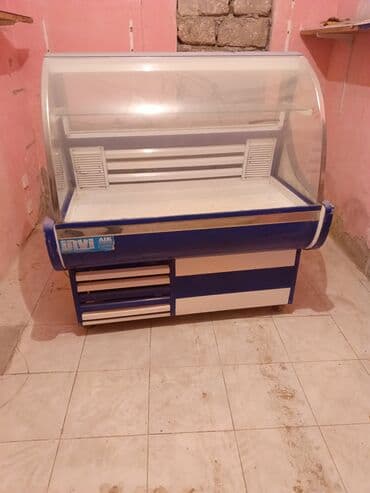 mini soyuducu tap az: Vitrin tipli soyuducu tezgah - Ön hissəsi qabarıq şəffaf şüşəli — 1