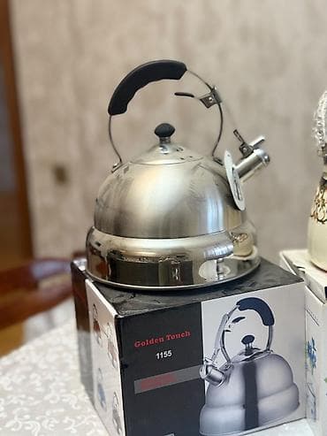 Yeni, rəng - Gümüşü, Çaydan, Paslanmayan polad, 3-dən çox l