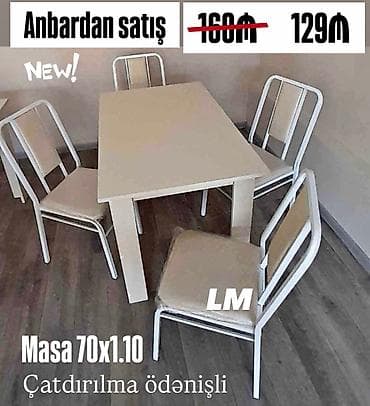 nabor desti: Bağ, mətbəx və eyvanlar üçün çox əlverişli Masa Dəsti - Dəst: 1 masa — 1