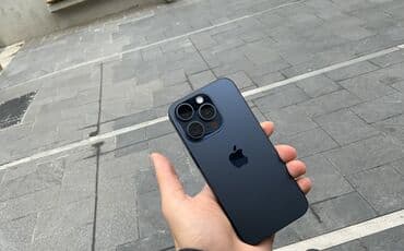 iphone 17 qiymeti irşad: IPhone 15 Pro, 256 GB, Blue Titanium, Face ID — 2