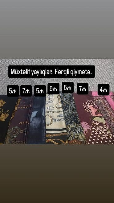 savis krem e: Tünd qəhvəyi rəngli, müxtəlif naxışlarla bəzədilmiş yaylıq. Yaylığın — 10