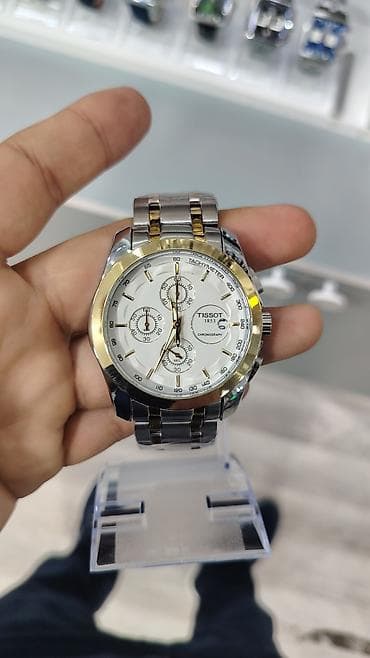 часы tissot: Tissot Chronograph kişi qol saatı - Korpus: paslanmayan polad, iki — 1