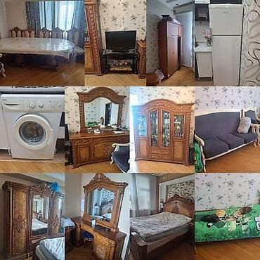 Двуспальная кровать, Трюмо, 2 тумбы, Шкаф, Б/у — 1