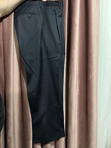 baggy şalvarlar: Versace Classic kişi kostyumu 52 razmer - Rəng: tünd qara - Dəst — 3