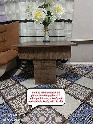 demir stolar: Jurnal masası, Yeni, Açılmayan, MDF, Kvadrat masa — 5