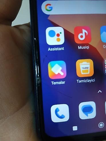 işlenmiş soyducular: Redmi Note 9, 64 GB, rəng - Göy, Qırıq — 3