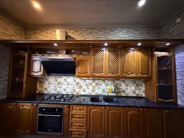 Mətbəx mebel dəsti - Material: ağac fakturalı korpus və fasadlar