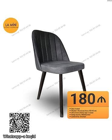 LA MINI (Laconic & Minimalism) yumşaq oturacaqlı stul - Komplekt