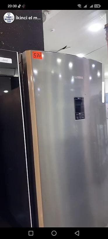 samsung xaladelnik: 1 qapılı Samsung Soyuducu Satılır, rəng - Gümüşü, Dispenserli — 1