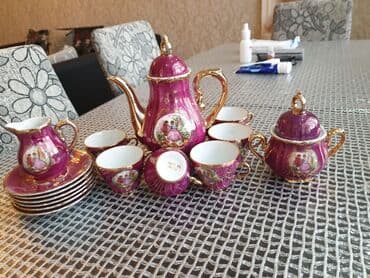 cay daslari: Çay dəsti, rəng - Çəhrayı — 6
