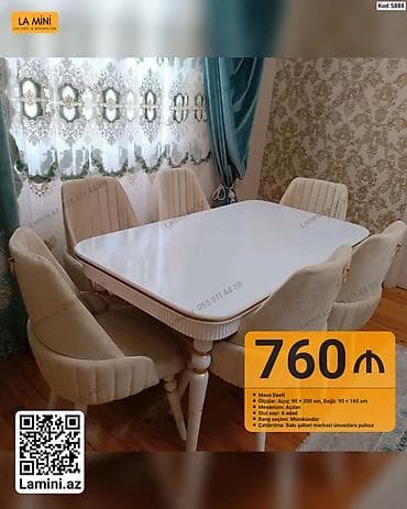 kohnə stul: Masa Dəsti – açılan mexanizmli, zərif dizayn Model 1 (Kod: 5301) - — 2