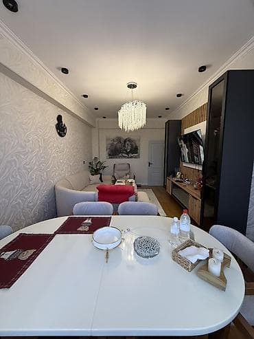 asma kreslo: Mebel dəsti – qonaq otağı üçün Təsvir: - Yumşaq bej rəngli L formalı — 1