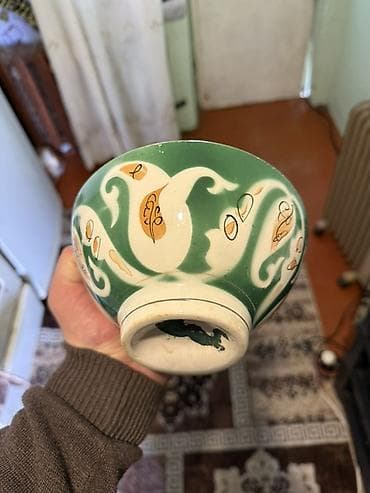 продажа ковров бу: Миски, цвет - Зеленый, Керамика — 1