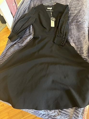 Qadın geyimi – “WHITE” markalı qara don - Model: WHITE ELBISE 5152