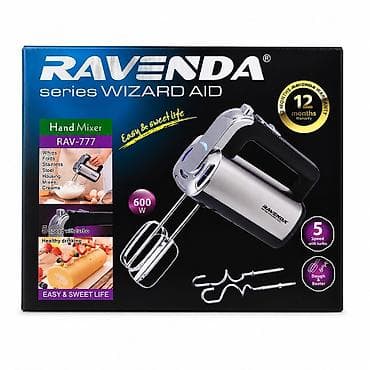 Ravenda Wizard Aid RAV-777 əl mikseri - Güc: 600 W - 5 sürət + turbo — 1