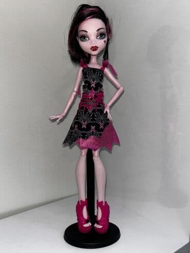 qədim əşyalar: Monster High Draculaura kukla Монстер хай кукла - Qara-çəhrayı gotik — 1