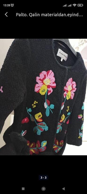 reqs geyimi: Palto. Qalin materialdan.eyinde cox gozel duruwu var. Geyilib ama — 2