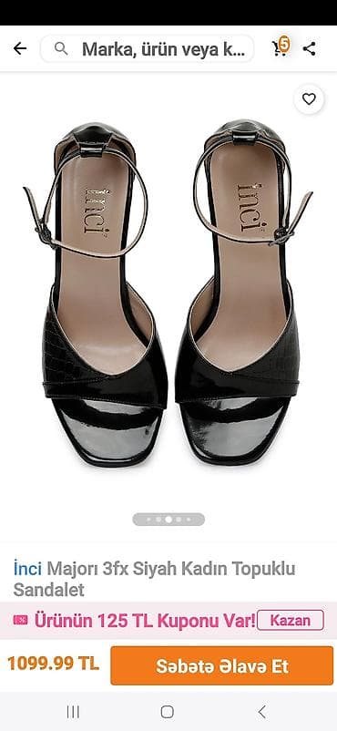 Basanoşka və səndəllər: Ölçü: 40, Yeni — 3