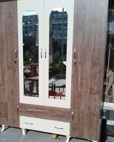4 qapili dolab: Yeni, Açılan, 4 qapılı Düz dolab, Qarderob, paltar dolabı, Azərbaycan — 28