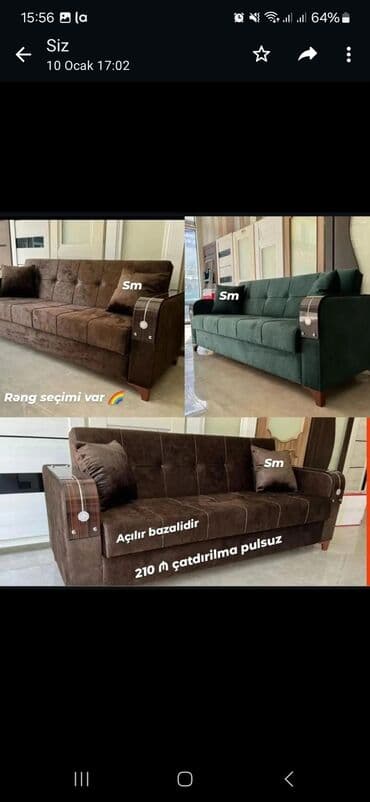 Divan, Açılan, Bazalı, Parça, Ödənişli çatdırılma