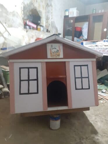 çubuş itlər: Metall damlı it evi - Material: Bərk ağac korpus, üstü sinklənmiş — 2