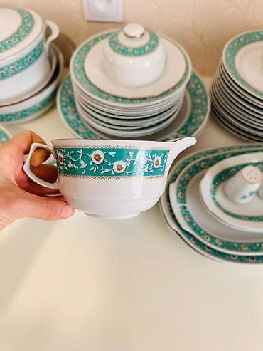 Nahar dəsti, rəng - Ağ, Farfor, 12 nəfərlik, Almaniya