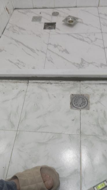 alcipan divar fiqurlari: Duş kabini üçün kafelli duş altlığı hazırlanması və quraşdırılması — 4