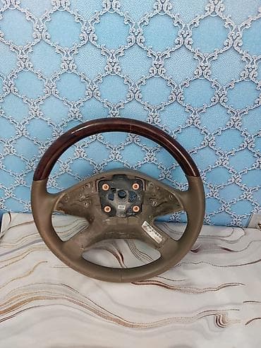 14 lük disk: Taxta dekorlu sükan (orijinal OEM) - Material: üst hissə parlaq ağac — 2