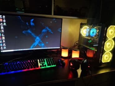 intel core i3 qiymeti: 27-inc 165hz əyri monitor Hoco ses güclendirici Nauşnik Klaviatura — 2