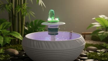 el uz yuyan sekilleri: Комнатный Мини-фонтан с разноцветной подсветкой — 1