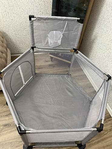 uşaq üçün manej: Uşaq oyun manjeri / playpen - Forma: altıbucaqlı - Rəng: boz - — 3