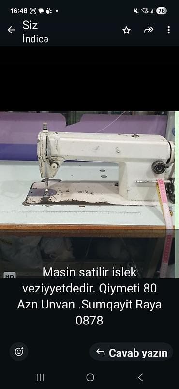 tikis maşını: Sənaye tipli tikiş maşını - Mexaniki stolüstü model, pedallı — 1