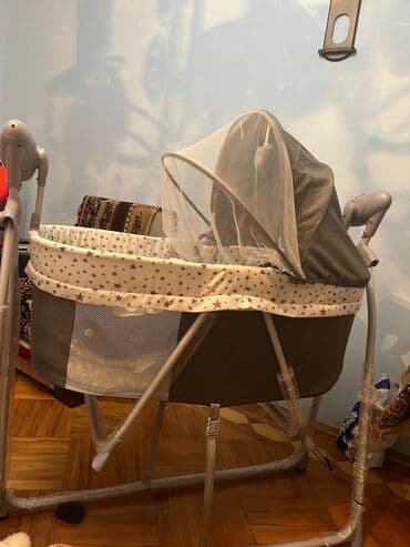 nəni: Elektrikli beşik/ayaqlı körpə beşiyi - Sallaq konstruksiyalı möhkəm — 7