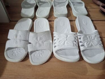 ev üçün açıq qadın şap şapları: Tərliklər, Ölçü: 37, rəng - Ağ, Yeni — 1