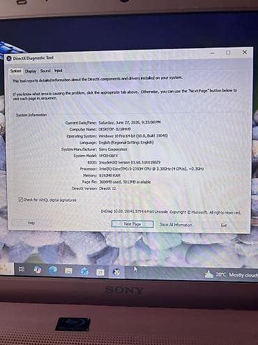 noutbuk canta: Sony VAIO notbuk - Model: VPCEH36FX (15.5") - Rəng: çəhrayı — 3