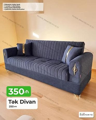Tək divan – 250 sm - Mexanizm: Açılan, bazalı (yataq funksiyalı və — 1