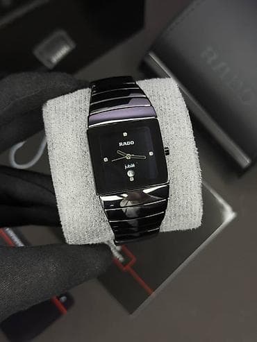 RADO Jubile kişi qol saatı - Korpus: düzbucaqlı, parlaq qara — 2