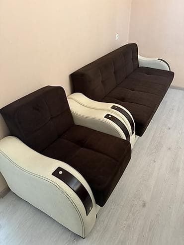 dıvanlar: Ikili dəst: açılan divan + kreslo Divan yaxsi vezyetdedir - Rəng: tünd — 2
