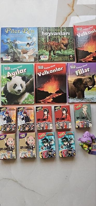 Uşaq üçün maarifləndirici kitablar və kart oyunları dəsti
