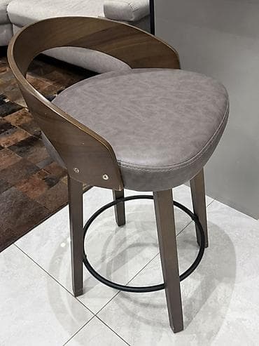 limon ağaçı: Bar taburesi – müasir dizayn - Material: bərk ağac gövdə və arxa — 4